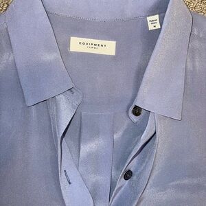 Equipment Light Blue Silk Button-Down Shirt